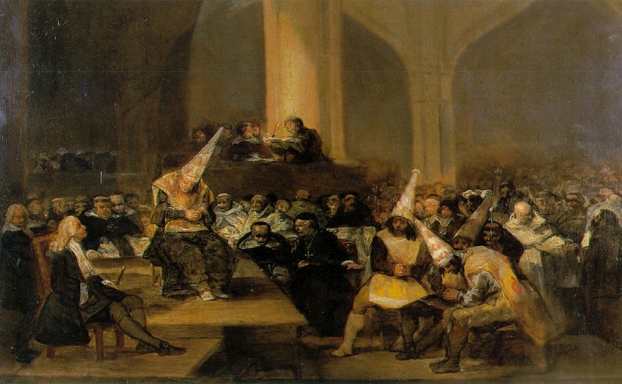 Une scène d'inquisition, par Goya.